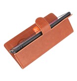 Luxury Wallet Case for Samsung Galaxy A70 Brown