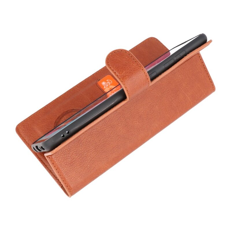 Luxury Wallet Case for Samsung Galaxy A70 Brown