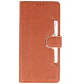 Luxury Wallet Case for Samsung Galaxy A70 Brown