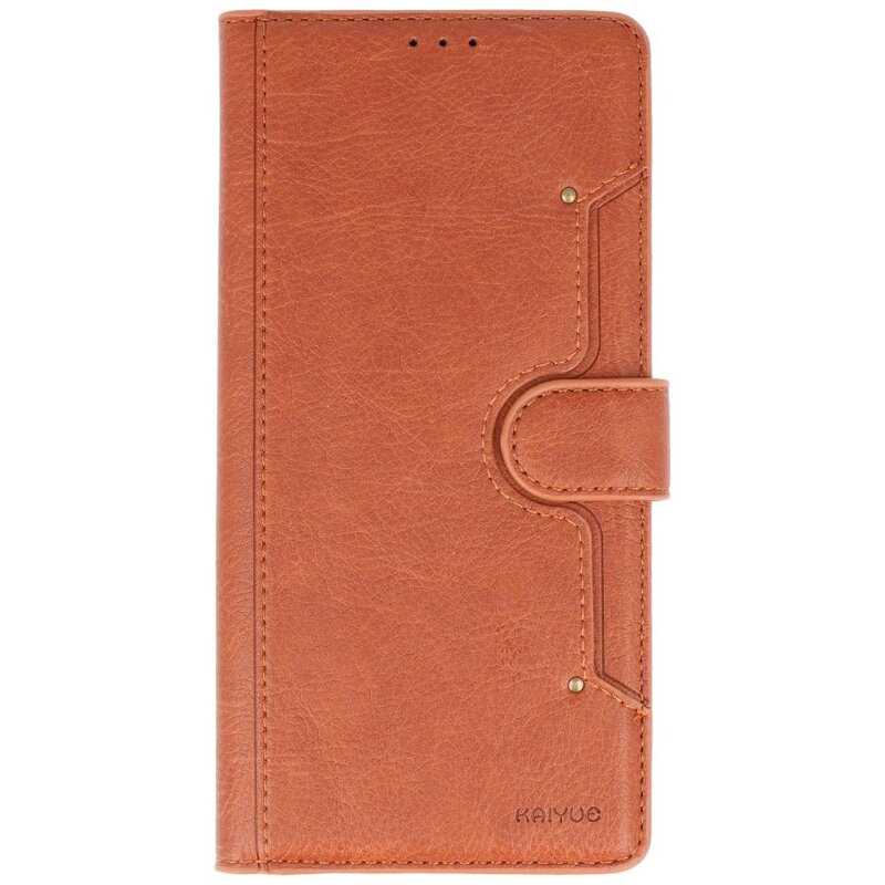 Luxury Wallet Case for Samsung Galaxy A70 Brown