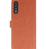 Luxury Wallet Case for Samsung Galaxy A70 Brown