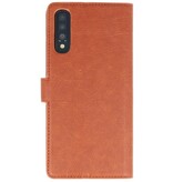 Luxury Wallet Case for Samsung Galaxy A70 Brown