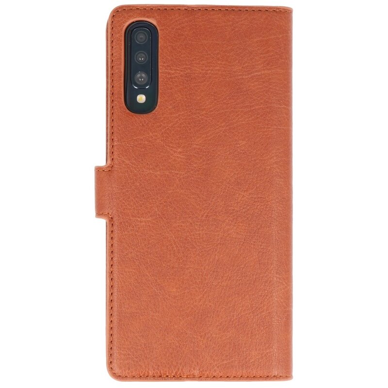 Luxury Wallet Case for Samsung Galaxy A70 Brown