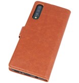 Luxury Wallet Case for Samsung Galaxy A70 Brown