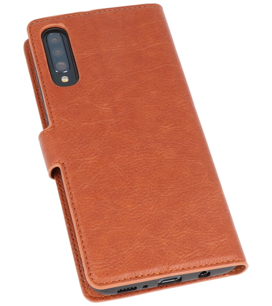 Luxus-Brieftaschenetui für Samsung Galaxy A70 Brown