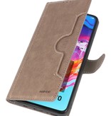 Luxury Wallet Case for Samsung Galaxy A70 Gray