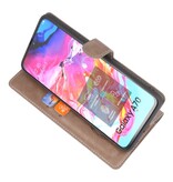 Custodia a portafoglio di lusso per Samsung Galaxy A70 grigia