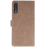 Custodia a portafoglio di lusso per Samsung Galaxy A70 grigia