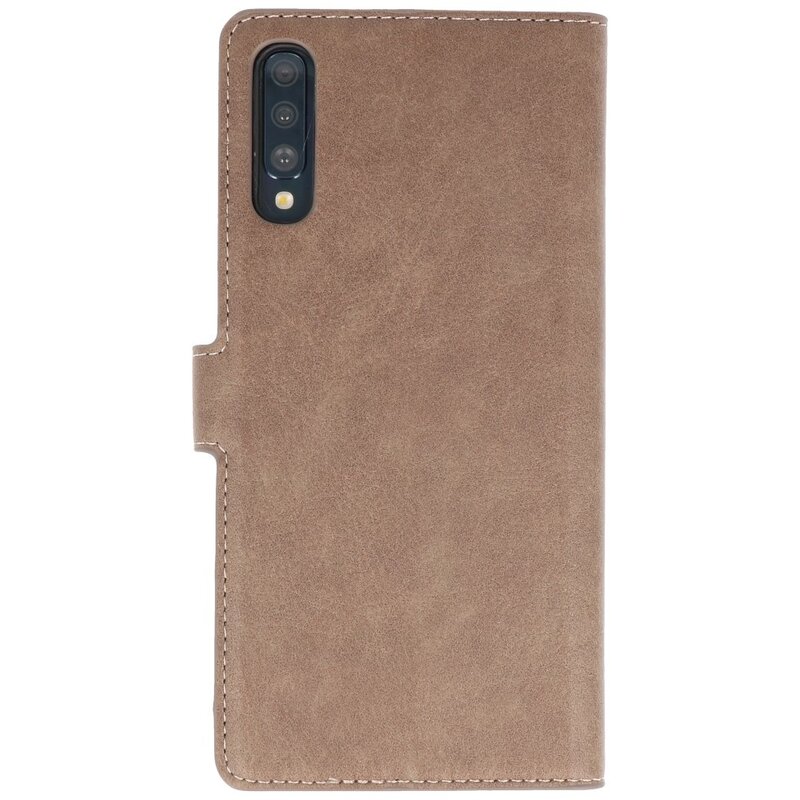 Luxury Wallet Case for Samsung Galaxy A70 Gray