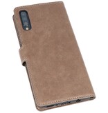 Custodia a portafoglio di lusso per Samsung Galaxy A70 grigia