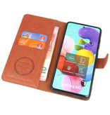 Luxury Wallet Case for Samsung Galaxy A51 Brown