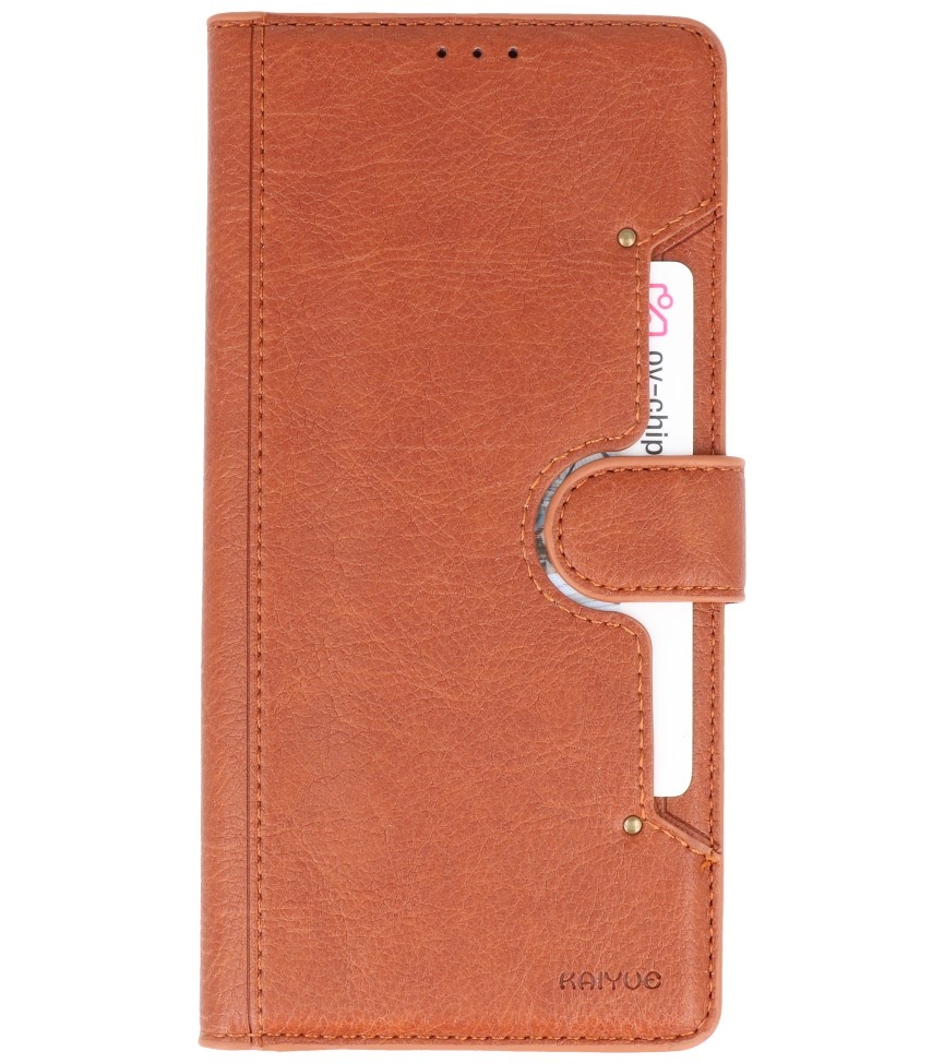 Luxus-Brieftasche für Samsung Galaxy A51 Brown