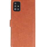 Luxury Wallet Case for Samsung Galaxy A51 Brown