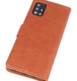 Luxus-Brieftasche für Samsung Galaxy A51 Brown