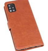 Luxury Wallet Case for Samsung Galaxy A51 Brown