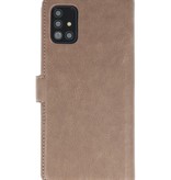 Luxe Portemonnee Hoesje voor Samsung Galaxy A51 Grijs