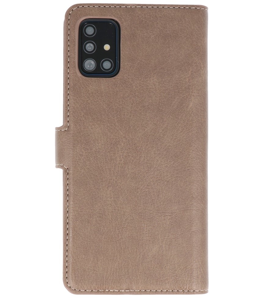 Luxury Wallet Case for Samsung Galaxy A51 Gray