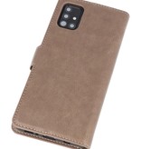 Luxe Portemonnee Hoesje voor Samsung Galaxy A51 Grijs