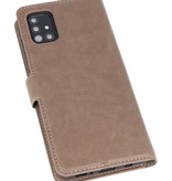 Luxe Portemonnee Hoesje voor Samsung Galaxy A51 Grijs