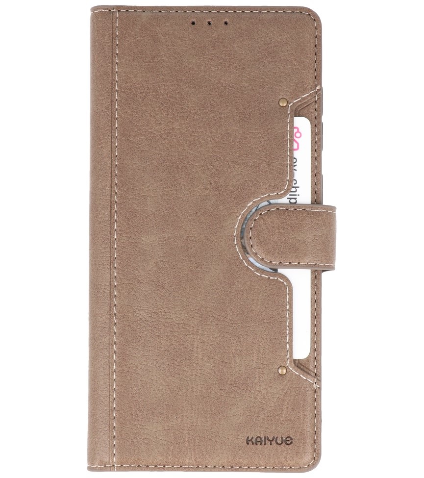 Luxe Portemonnee Hoesje voor Samsung Galaxy A51 Grijs