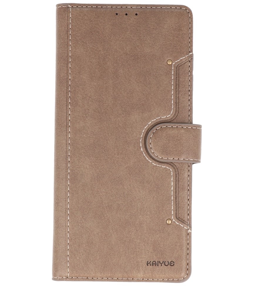 Luxe Portemonnee Hoesje voor Samsung Galaxy A51 Grijs