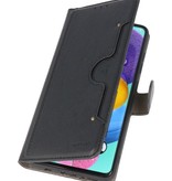 Estuche billetera de lujo para Samsung Galaxy A71 negro