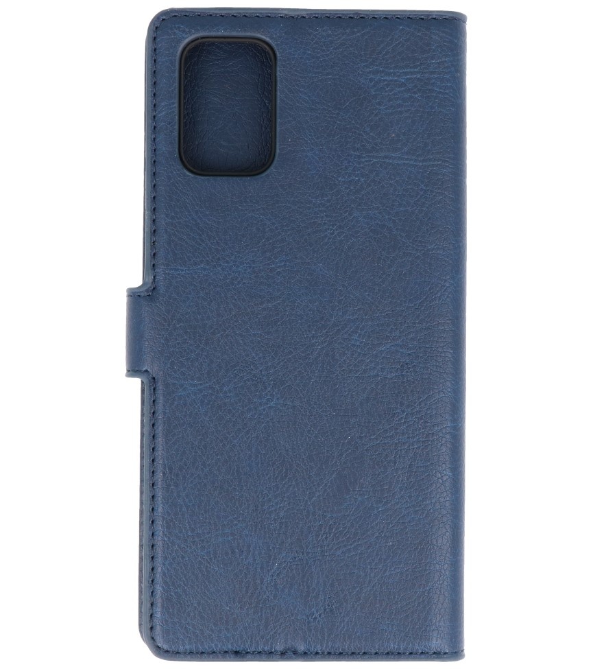 Luxus Brieftasche Fall für Samsung Galaxy A71 Navy