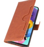 Luxury Wallet Case for Samsung Galaxy A71 Brown