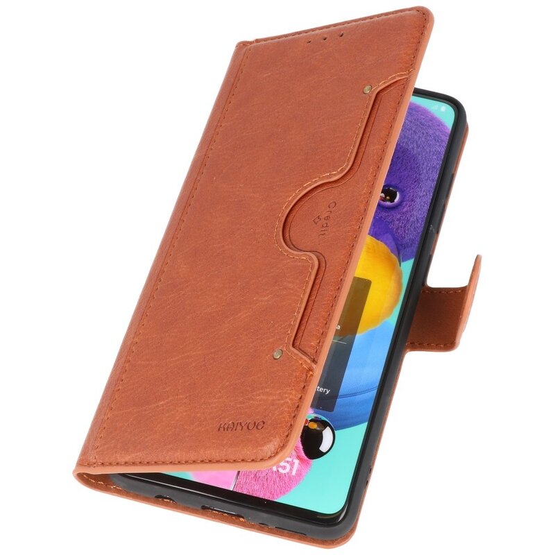 Luxus-Brieftasche für Samsung Galaxy A71 Brown