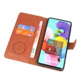 Custodia a portafoglio di lusso per Samsung Galaxy A71 marrone