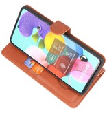 Luxury Wallet Case for Samsung Galaxy A71 Brown