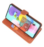 Custodia a portafoglio di lusso per Samsung Galaxy A71 marrone