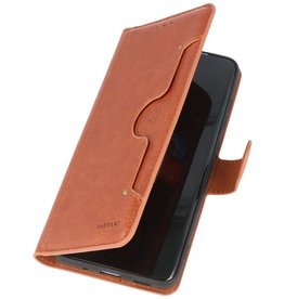 Estuche billetera de lujo para Samsung Galaxy S20 Marrón