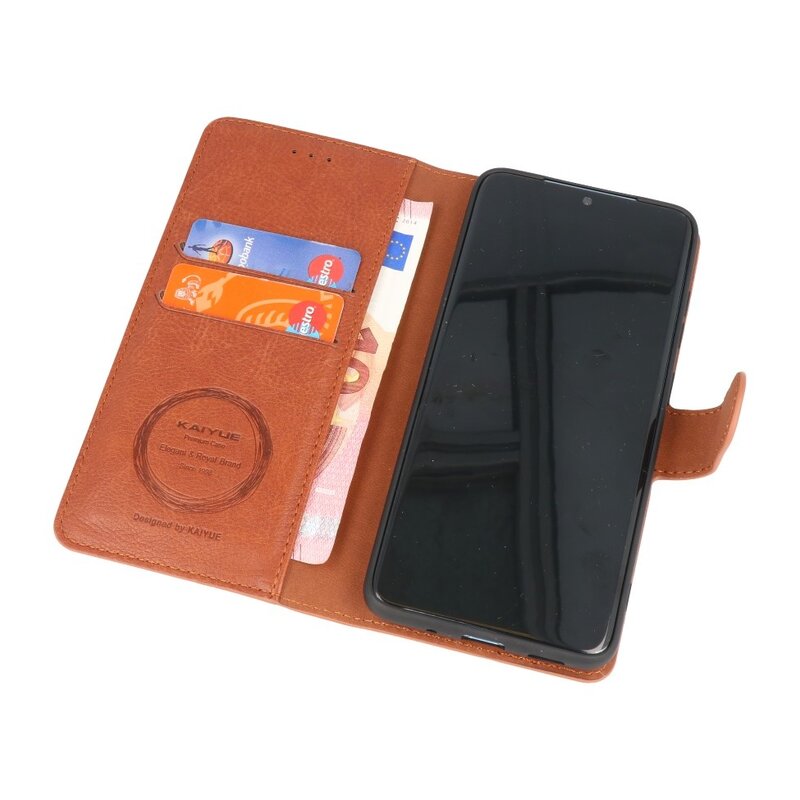 Luxe Portemonnee Hoesje voor Samsung Galaxy S20 Bruin