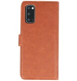 Luksus tegnebog til Samsung Galaxy S20 Brown