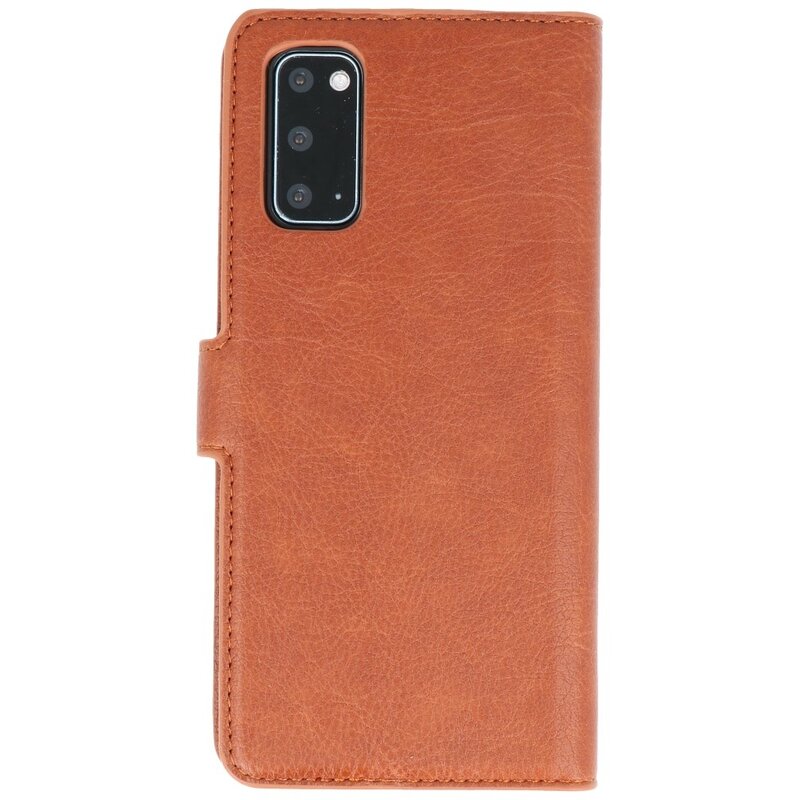 Luxe Portemonnee Hoesje voor Samsung Galaxy S20 Bruin