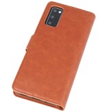 Luxe Portemonnee Hoesje voor Samsung Galaxy S20 Bruin