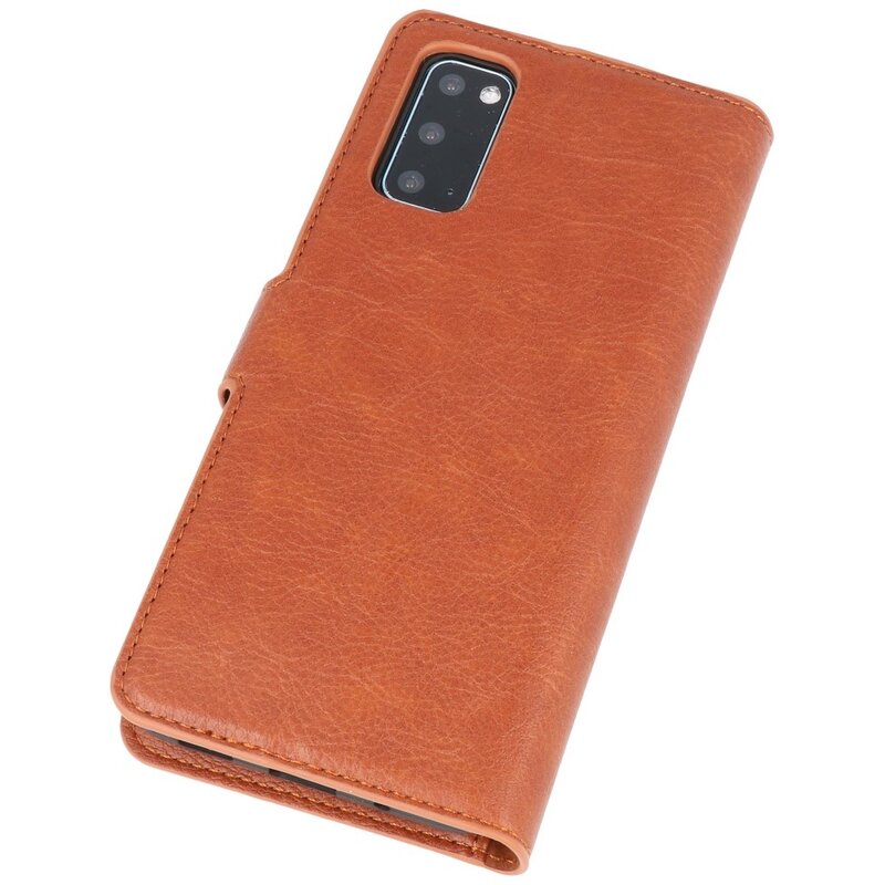Luksus tegnebog til Samsung Galaxy S20 Brown