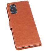 Custodia a portafoglio di lusso per Samsung Galaxy S20 marrone