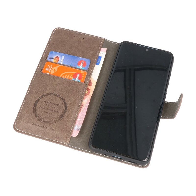 Luxe Portemonnee Hoesje voor Samsung Galaxy S20 Grijs