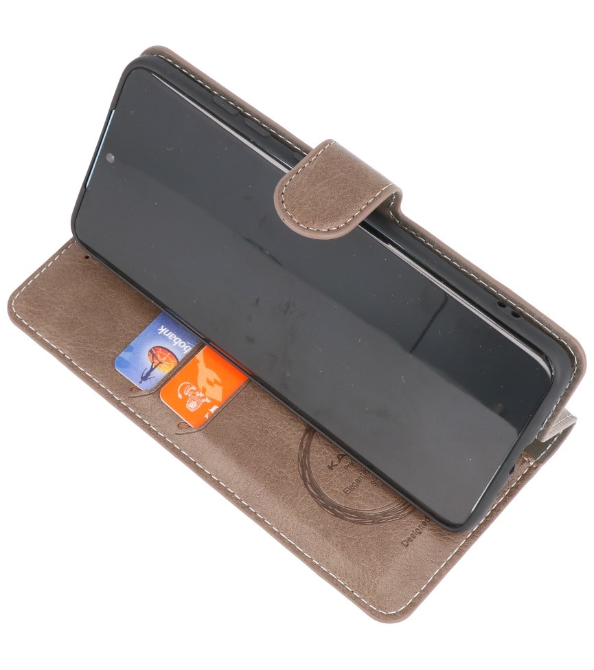Luxus Wallet Case für Samsung Galaxy S20 Grau