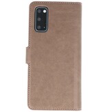 Luxus Wallet Case für Samsung Galaxy S20 Grau