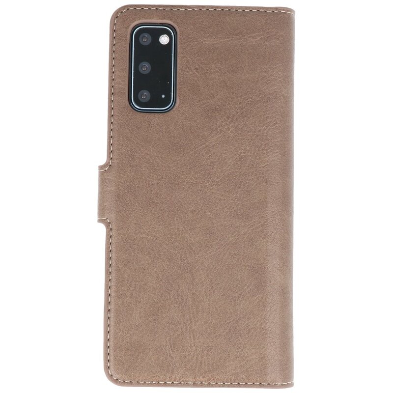 Luxe Portemonnee Hoesje voor Samsung Galaxy S20 Grijs