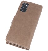 Funda billetera de lujo para Samsung Galaxy S20 gris