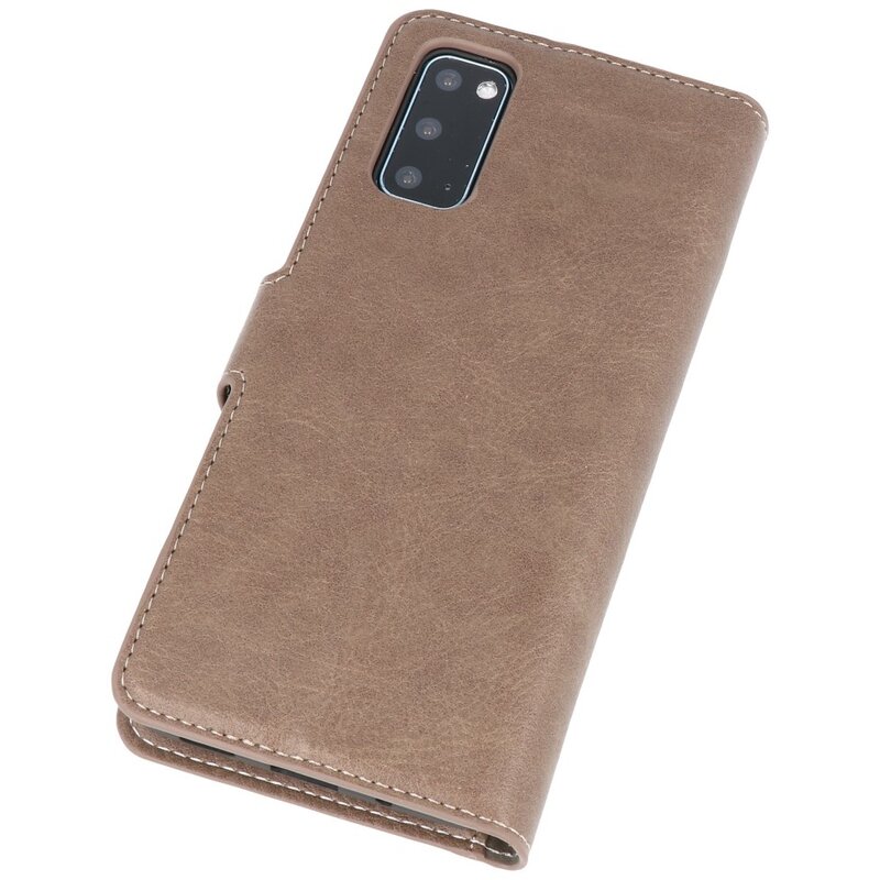 Luxury Wallet Case for Samsung Galaxy S20 Gray