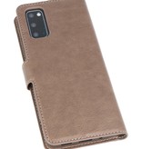 Luxus Wallet Case für Samsung Galaxy S20 Grau