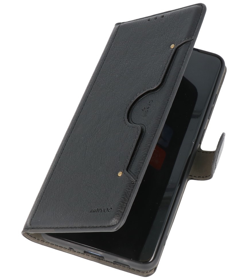 Estuche billetera de lujo para Samsung Galaxy S20 Plus negro