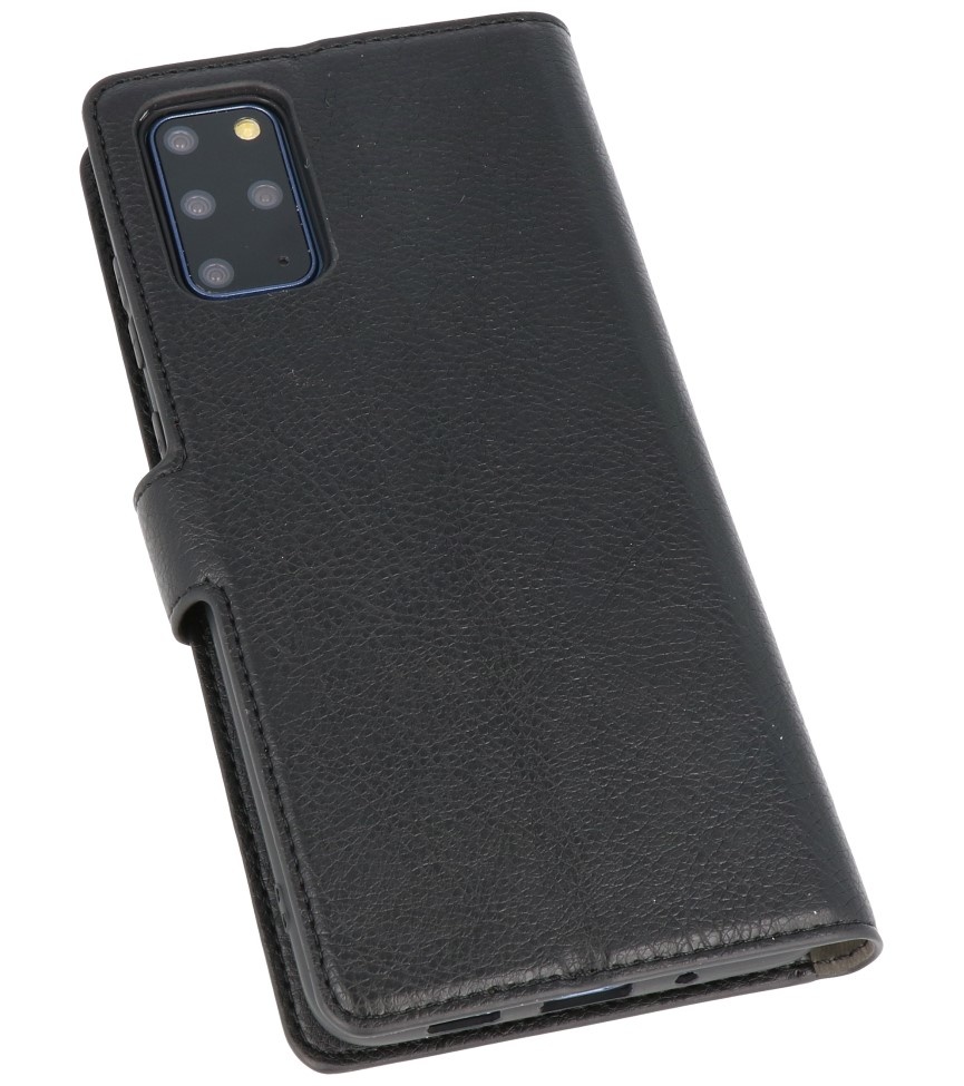 Estuche billetera de lujo para Samsung Galaxy S20 Plus negro