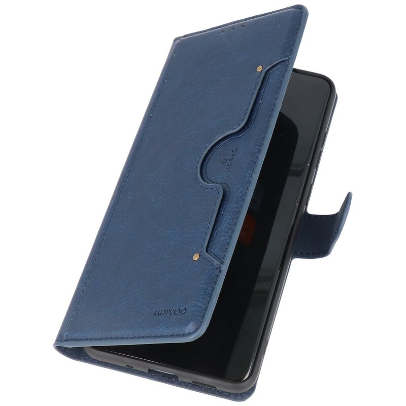 Estuche billetera de lujo para Samsung Galaxy S20 Plus Azul marino