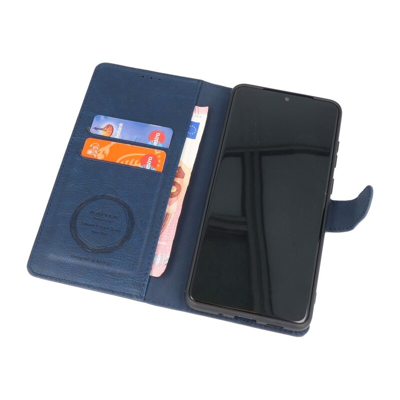 Custodia a portafoglio di lusso per Samsung Galaxy S20 Plus Navy